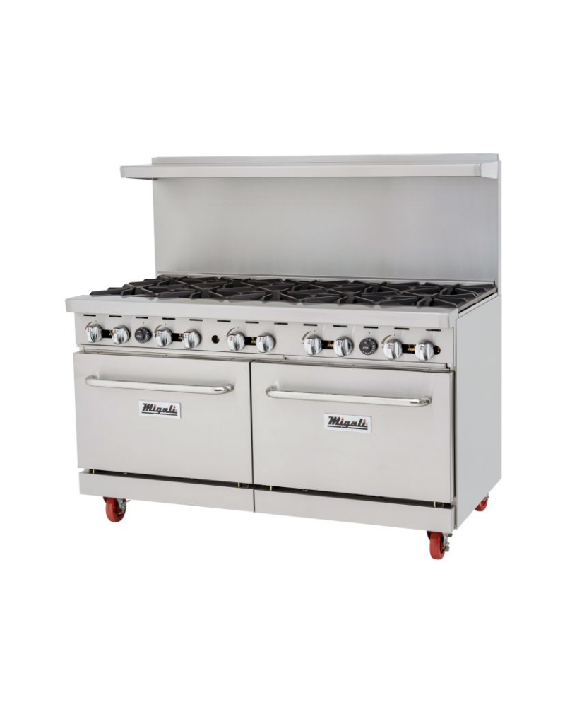 Migali C-RO10-NG 10 Burner, Natural Gas Range & Oven