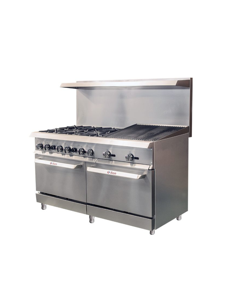 Ikon IR-6B-24RB-60 Range 60" - 6 Burners with 24" Radiant Broiler