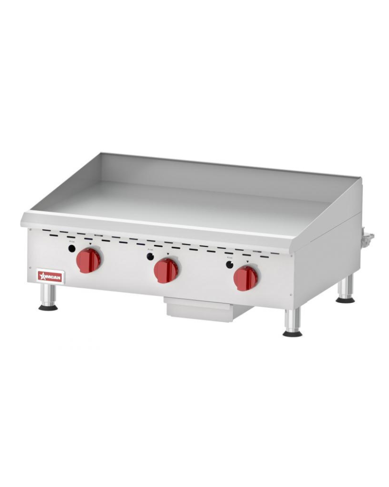 Omcan CE-CN-G36TPF Countertop Stainless Steel Gas Griddle