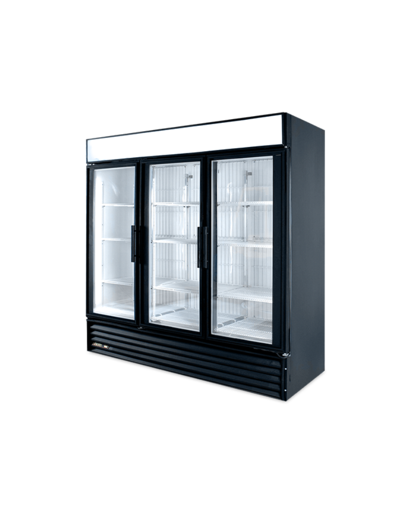 Refurbished True® Freezer: GDM-72F 3-Door Commercial Glass Door Freezer
