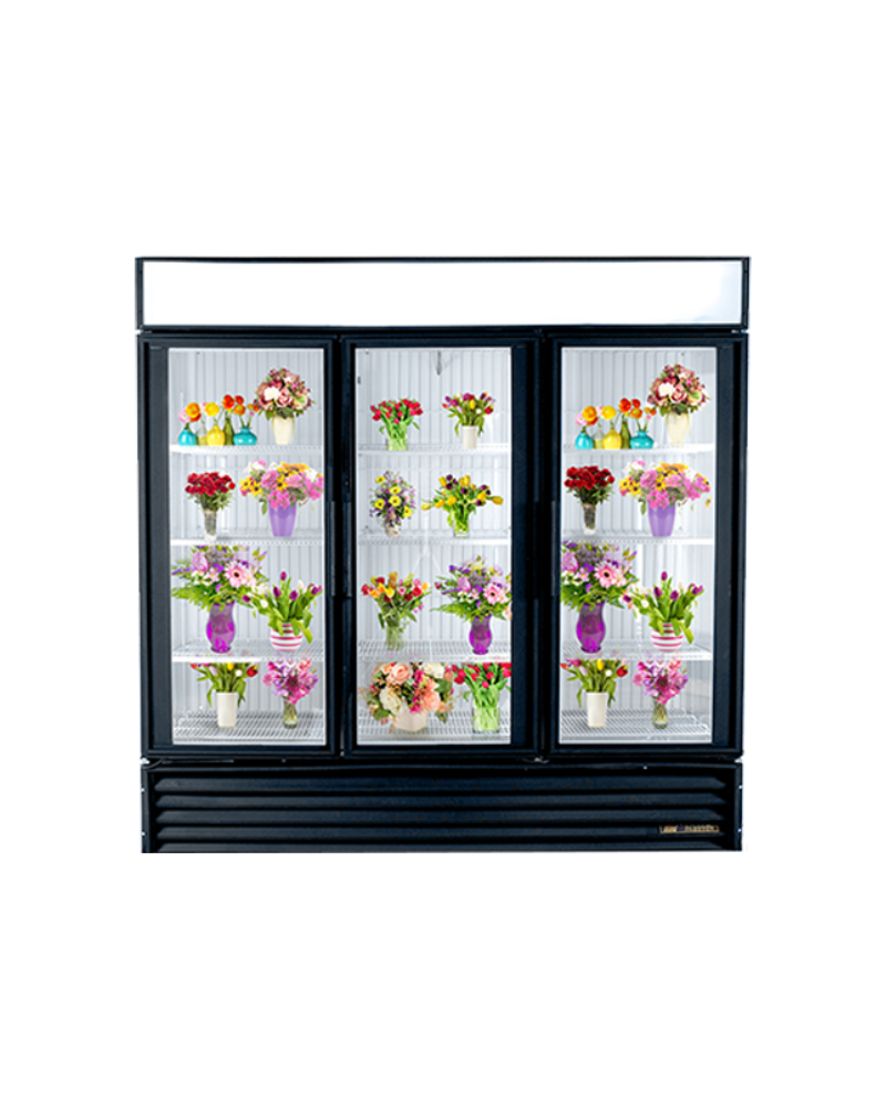 Refurbished True® GDM-72 Three Glass Door Floral Cooler