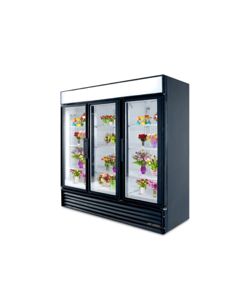 Refurbished True® GDM-72 Three Glass Door Floral Cooler