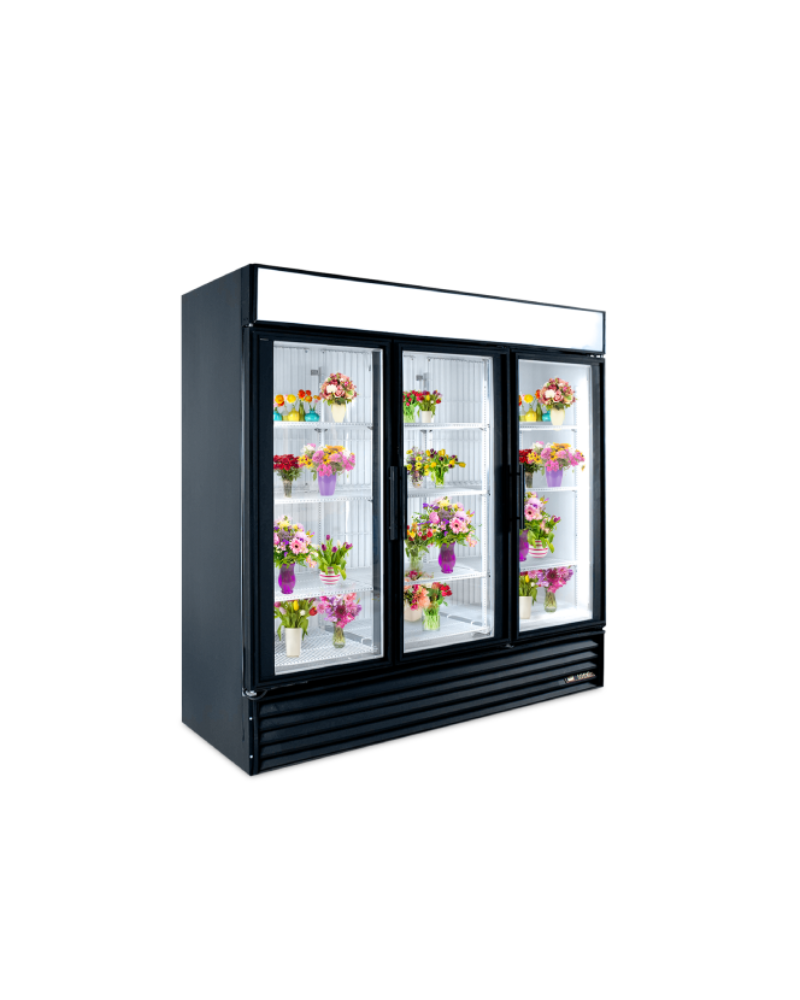 Refurbished True® GDM-72 Three Glass Door Floral Cooler