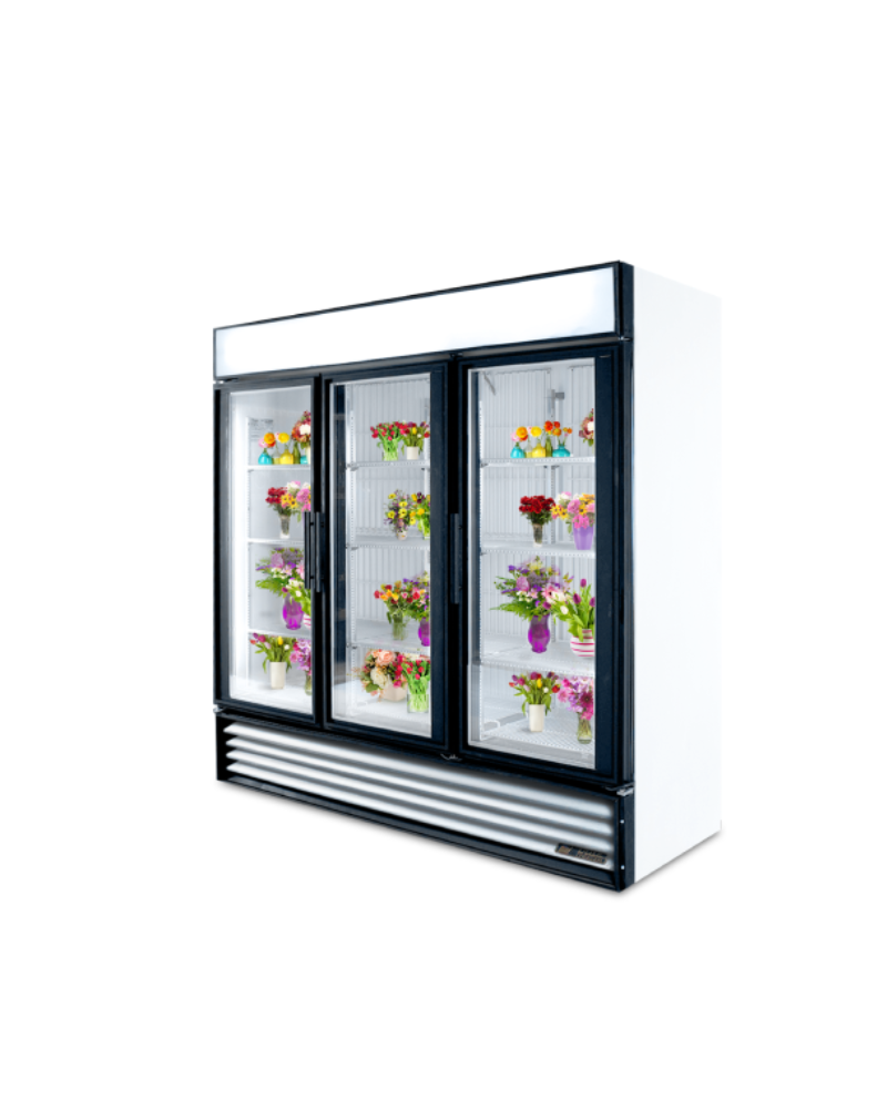 Refurbished True® GDM-72 Three Glass Door Floral Cooler