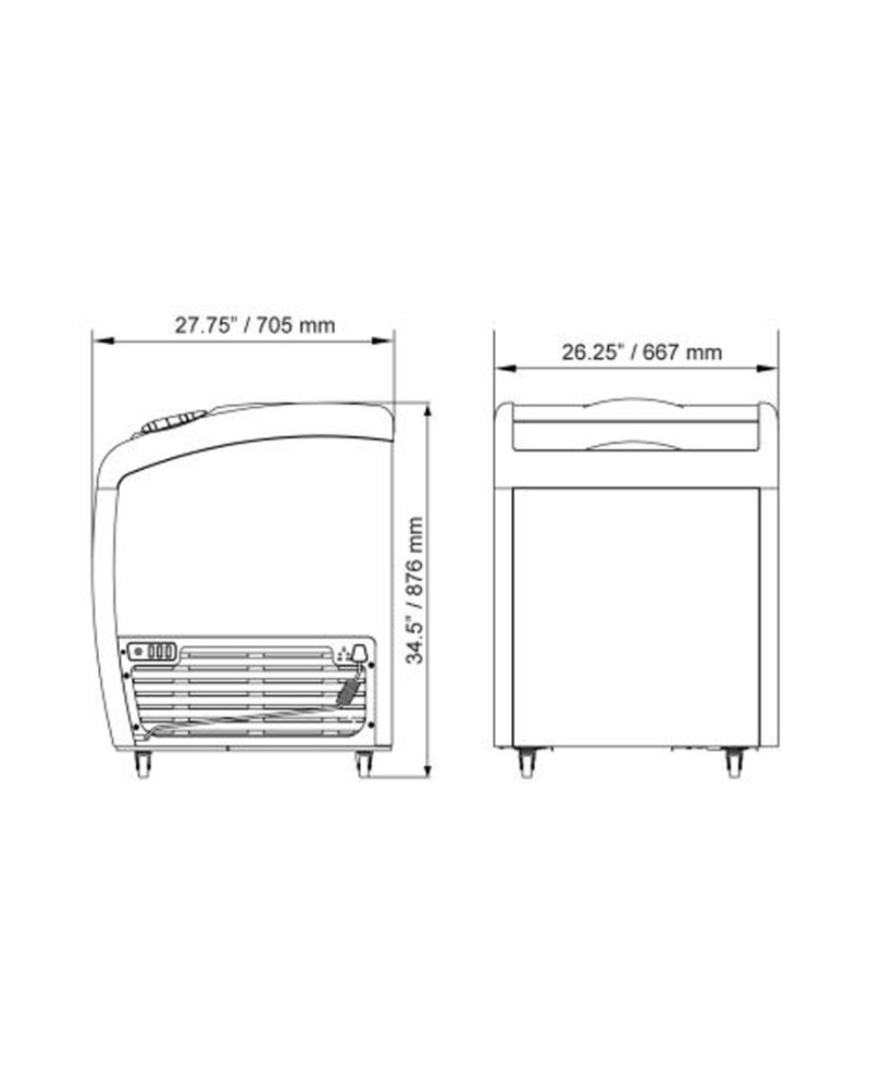 Refurbished Ancaster XS-160 1 Door Glass Top Chest Freezer