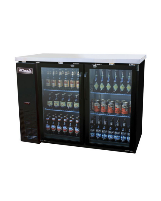 Migali C-BB48G-HC 48″ Glass Door Back Bar Refrigerator