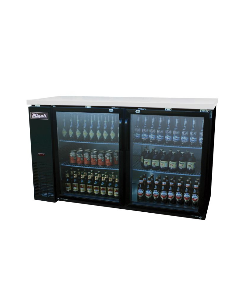 Migali C-BB60G-HC 60″ Glass Door Back Bar Refrigerator