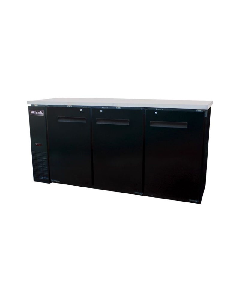 Migali C-BB72-HC 72″ Solid Door Back Bar Refrigerator