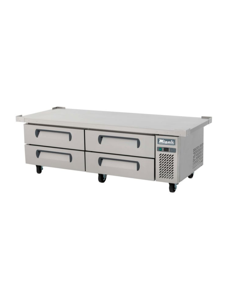 Migali C-CB72-76-HC 72″ Wide Refrigerated Chef Base with 76″ extended top
