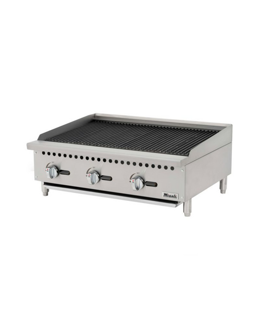 Migali C-CR36 36″ Wide Char-Rock Broiler - 105,000 BTU