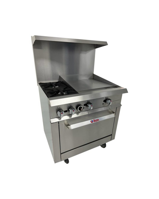 Ikon IR-2B-24MG-36 Range 36" - 2 Burners with 24" Manual Griddle