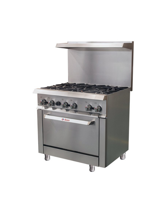 Ikon IR-6-36 Gas Range - 6 Burners with Oven