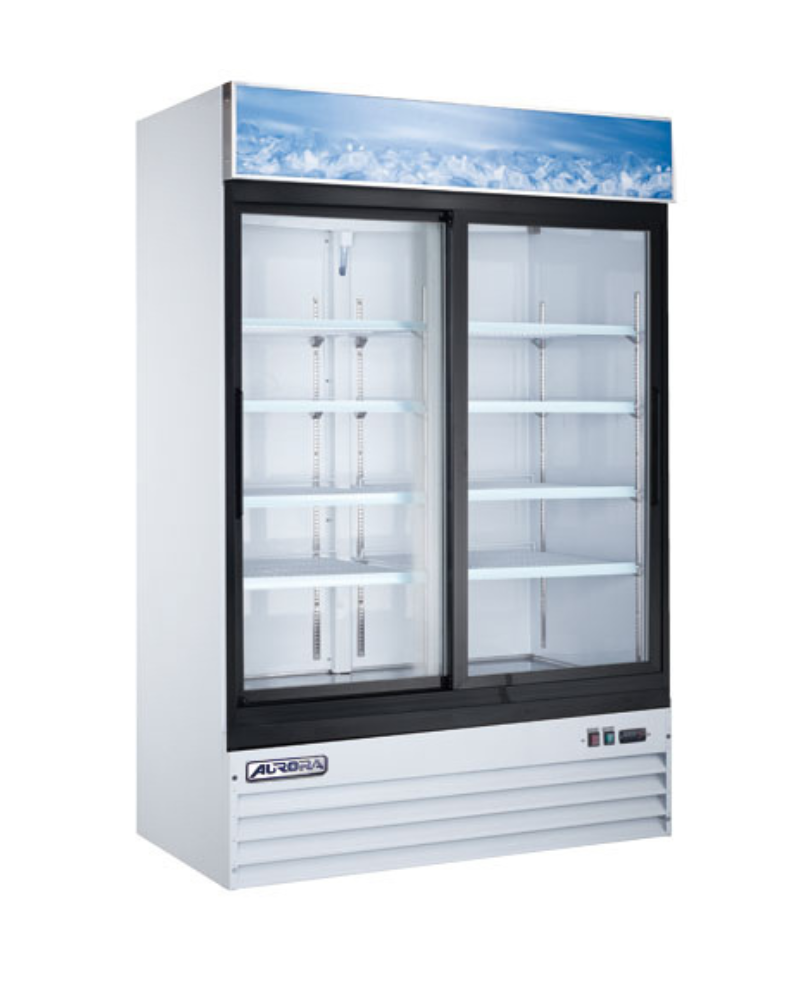 Omcan Aurora RE-CN-0045E-HC 2 Glass Door Refrigerator